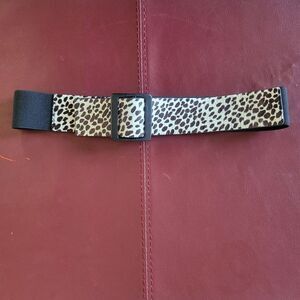 New Ann Taylor Animal Print Fur Hide Waist Belt